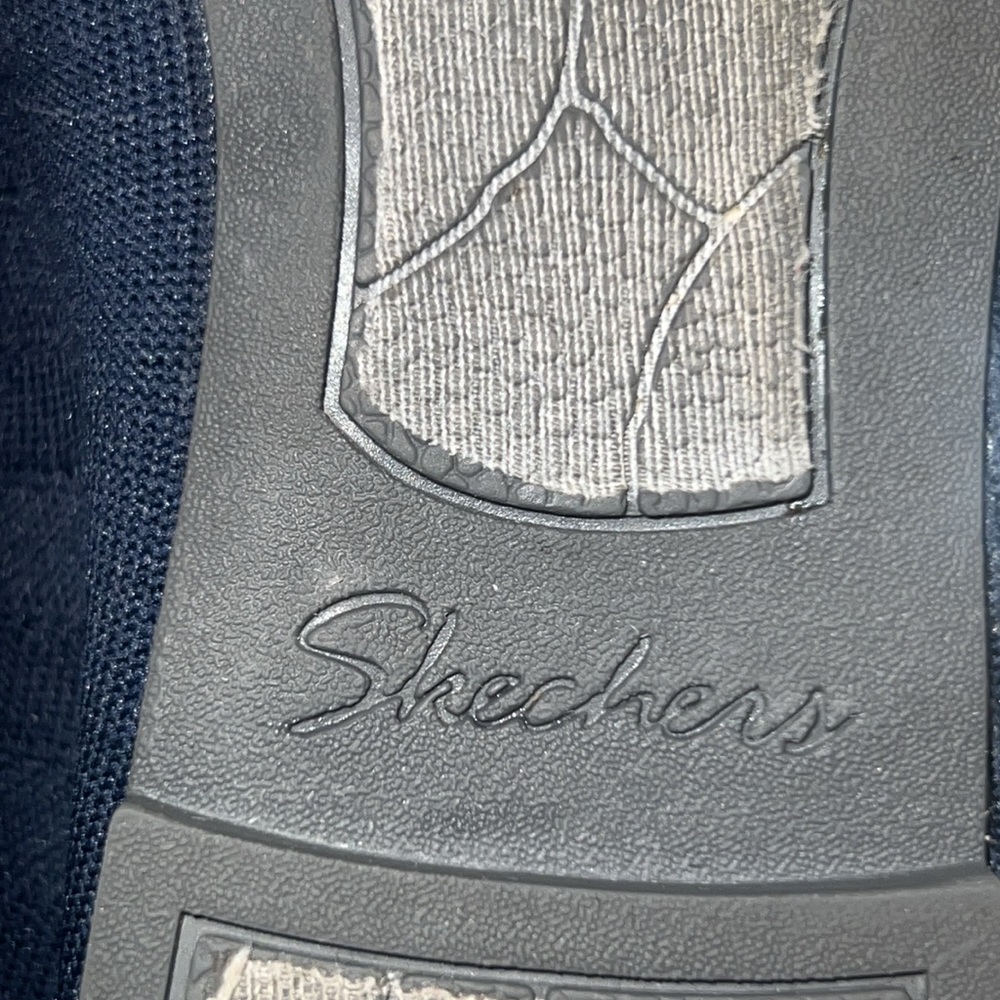Skechers Navy Blue flats slip-on casual shoes air-cooled memory foam women’s 7.5 - Picture 7 of 7